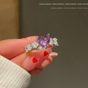 Frozen Heart Ring - purple