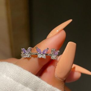 Butterfly Ring Band- purple