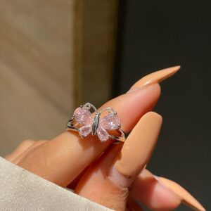 Big Butterfly Ring- pink