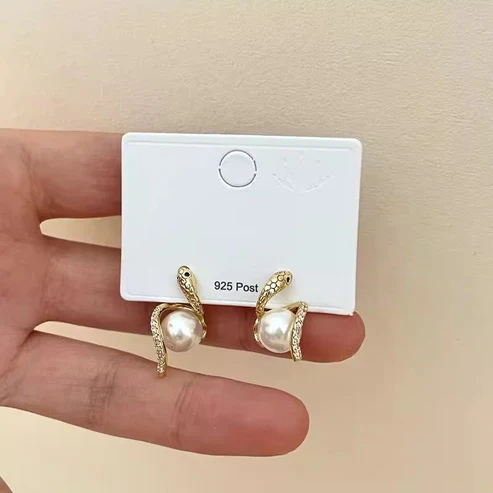 Slay n Slytherin Pearl Earrings - Image 5