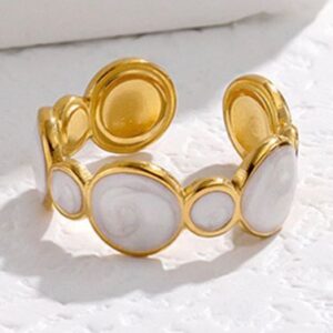 Ivory Halo Gold Ring