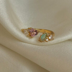 Pastel Glinted Heart Ring