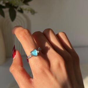 LOML Blue Heart Ring