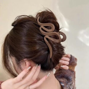 Muted Swirls Claw Clip
