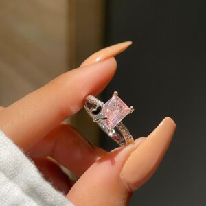 Butterfly on the Solitaire Ring- pink