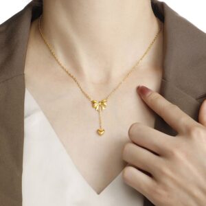 Dropped my Heart Bow Necklace