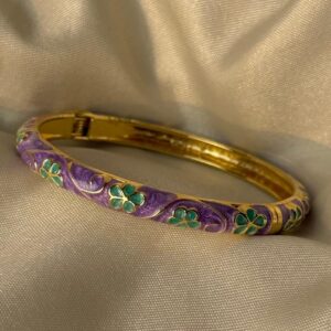 Crimson Crest Enamel Bangle