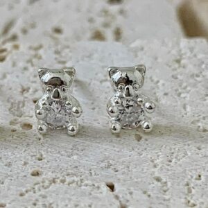 Tiny Teddy Stud Earrings