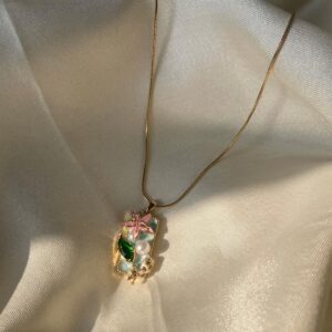 Blushing Lily Vintage Necklace