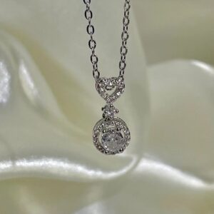 Heart Solitaire Drop Necklace
