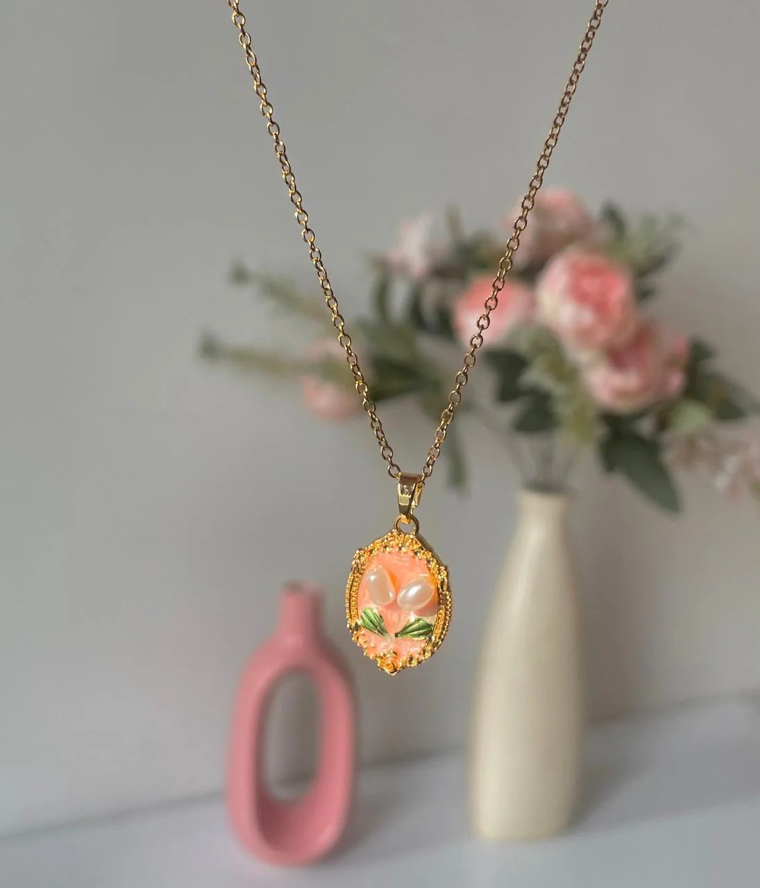 Nectarine Pearl Necklace