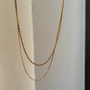 Golden Adore Double Layered Necklace