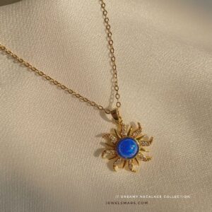 Sapphire Sun Necklace