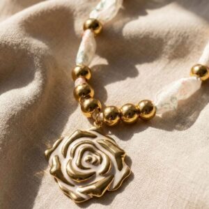 Rose’ Heirloom Ribbon Necklace