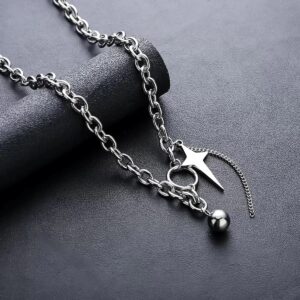 Chunky Monochrome Lightening Necklace (Unisex)