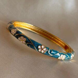 Starry Night Sprig Enamel Bangle