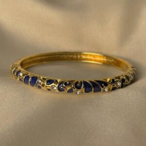 Old Era Rhinestone Enamel Bangle