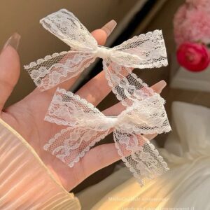 Demure Lacy Hair Bow