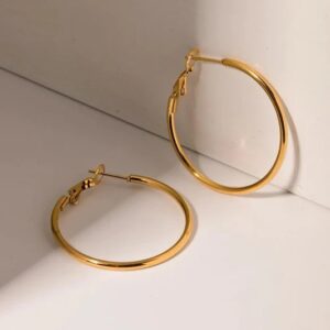 Thick Round hoop Earrings