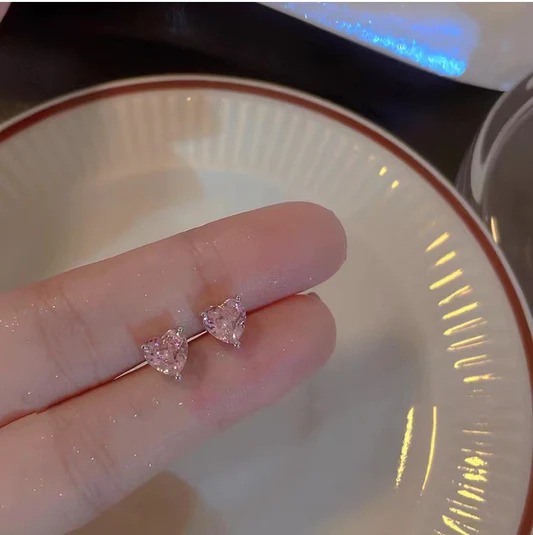 Hailey-Heart Stud Earrings