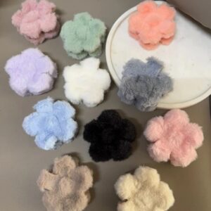 Plushie Floral Claw Clips