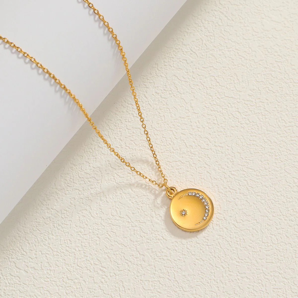 Crescent Spell Gold Necklace - Image 3