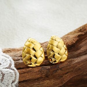 Golden Pine Cone Earrings