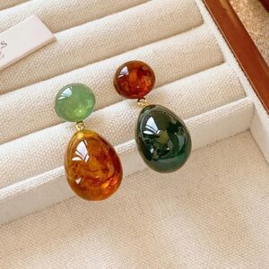 Moss Drops Mistmatched Earrings