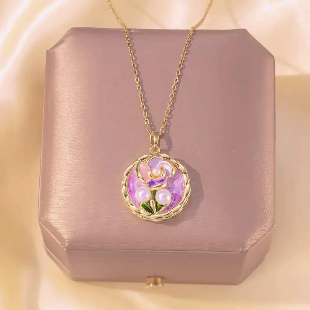 Whispered Rose Vintage Necklace