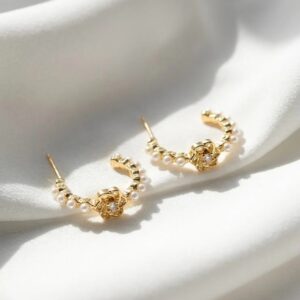 Luna Pearl Hoop Earrings