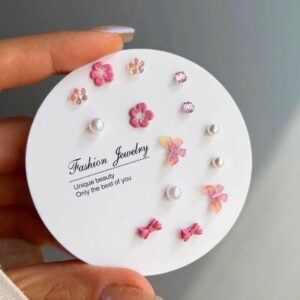 Pink Earrings Combo Card