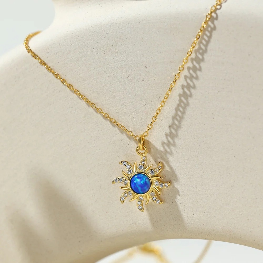 Sapphire Sun Necklace - Image 2