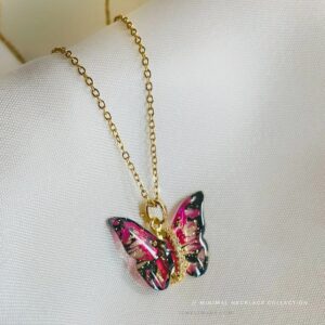 Dreamy Butterfly Necklace- pink