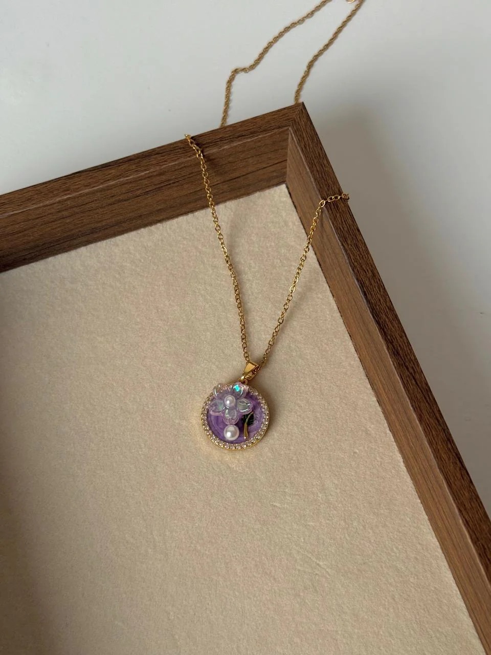 Lilac Muse Vintage Necklace - Image 2