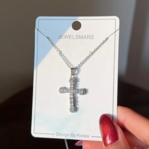 Cross my Heart! Rhinestone Necklace