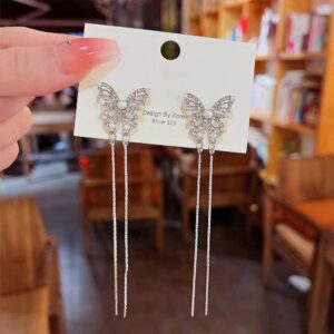Butterfly Tassel Drop Earrings