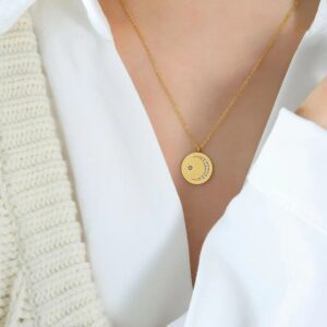 Crescent Spell Gold Necklace