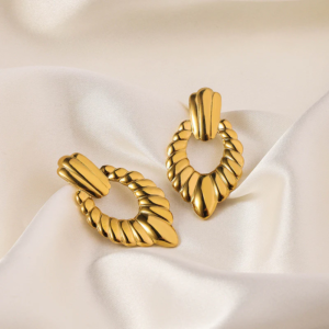 Radiant Aura Gold Earrings