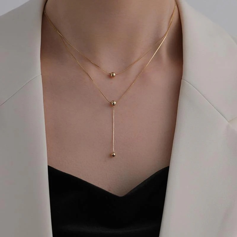 Martha Layered Necklace - stainless steel - Image 4