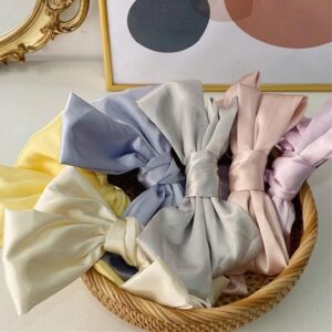 Satin Bow Hair Clips