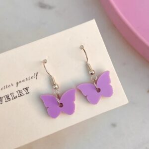 Little Butterfly Earrings - purple