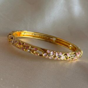 Cecilia Blushed Enamel Bangle