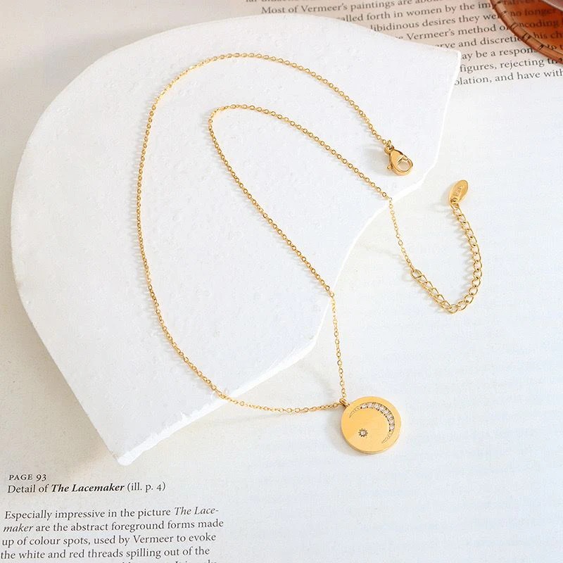 Crescent Spell Gold Necklace - Image 6