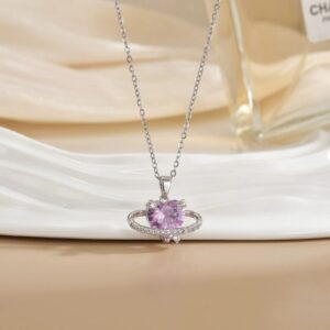 Heart around the Ring Necklace