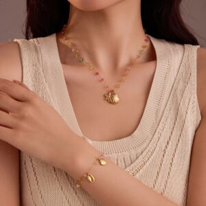 Twirl of Coral Necklace