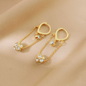 Golden Drizzle Chain Earings
