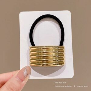 Ribbed Statement Metal Hair Tie