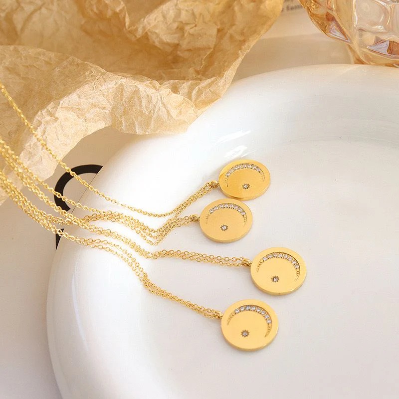 Crescent Spell Gold Necklace - Image 5