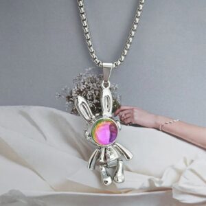 Silver Bunny Unisex Necklace